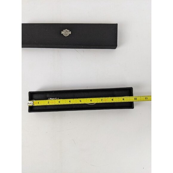 Harley Davidson Sterling Silver 925 Ankle Bracelet Anklet Bar Shiled Flame - Picture 15 of 16